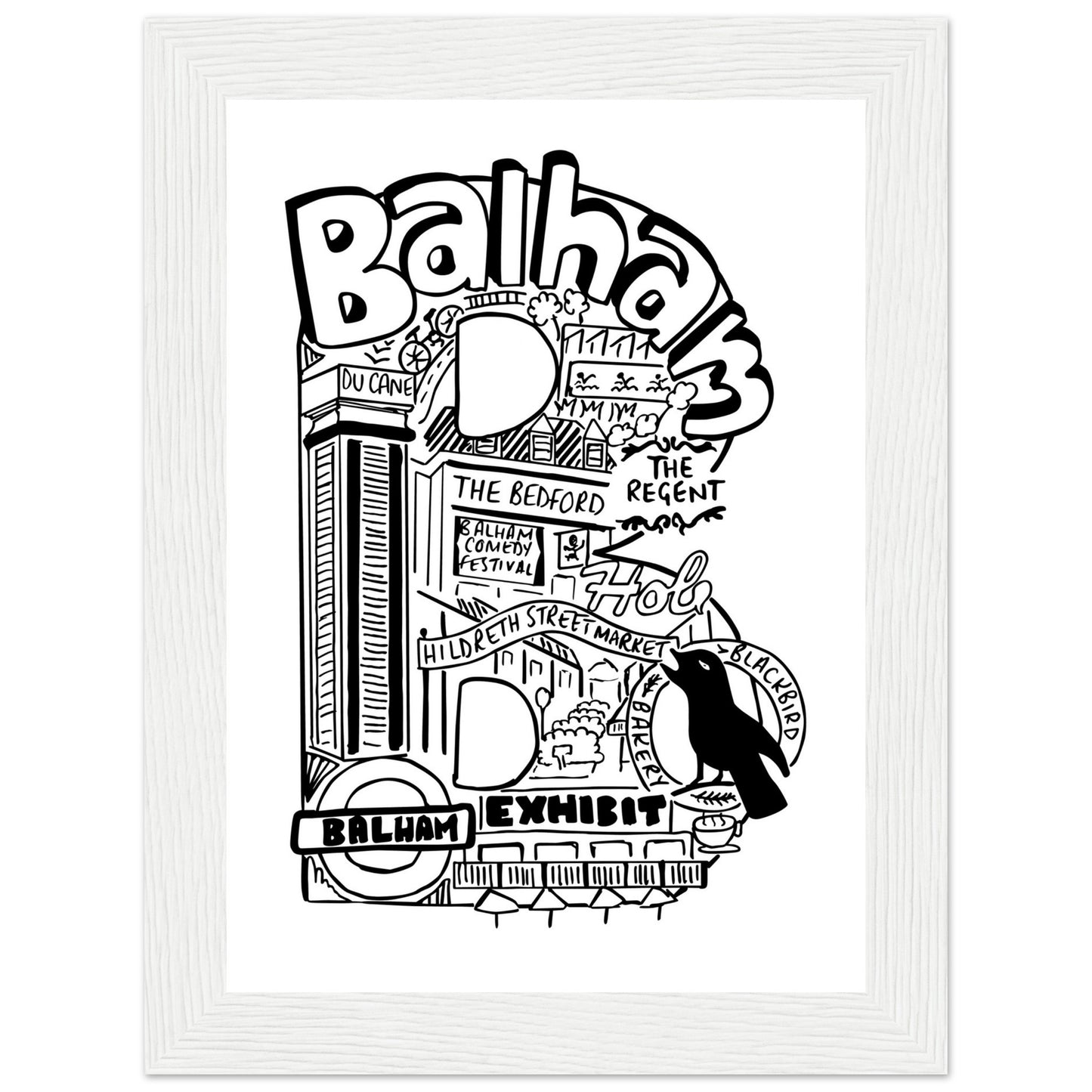 Framed Balham Print