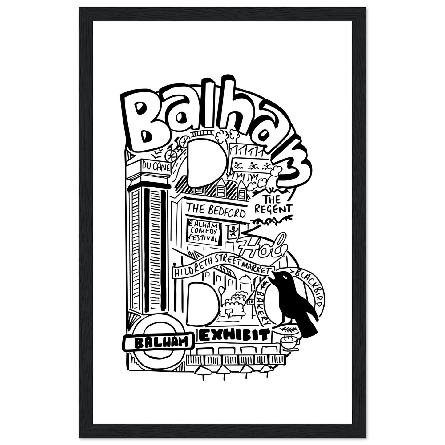 Framed Balham Print