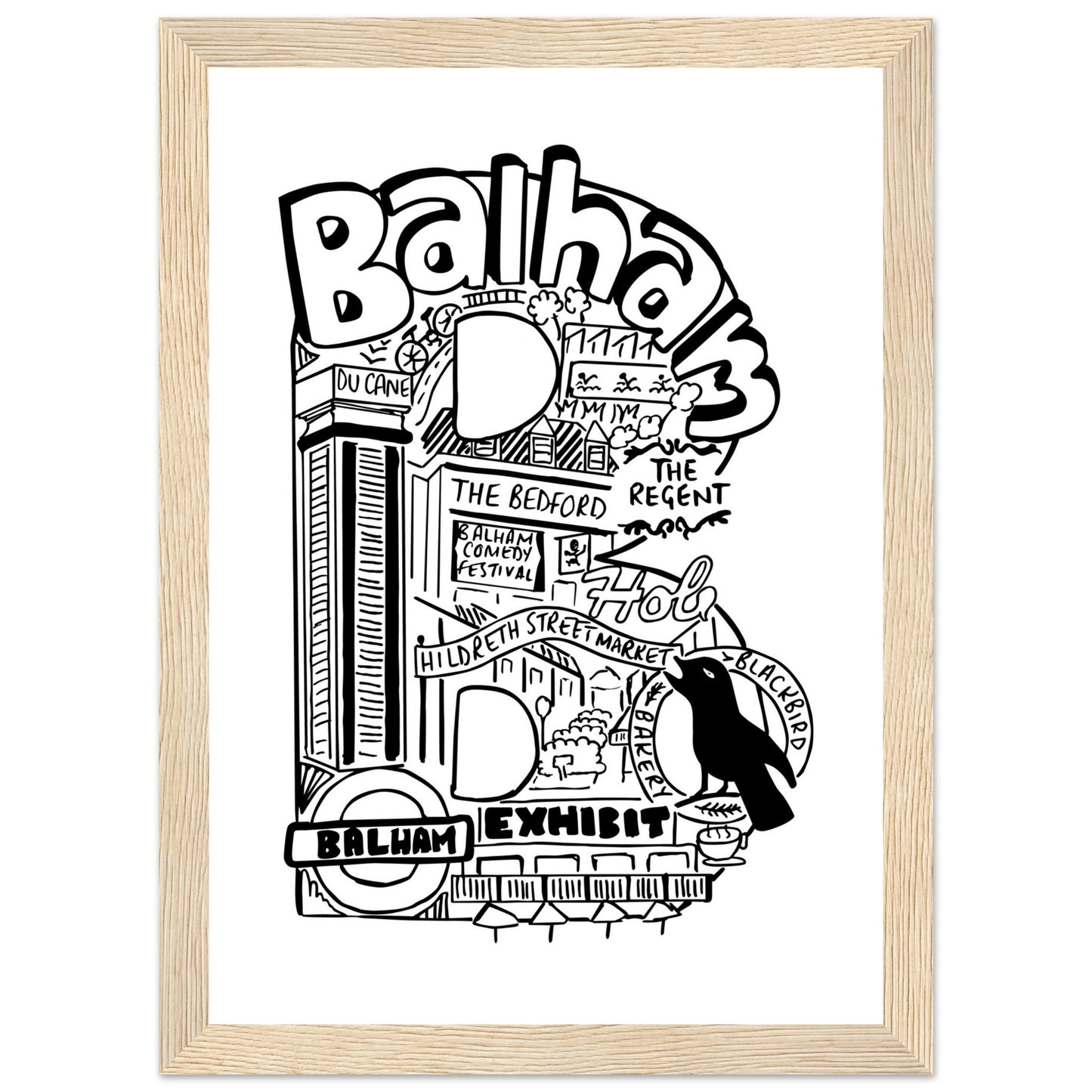 Framed Balham Print