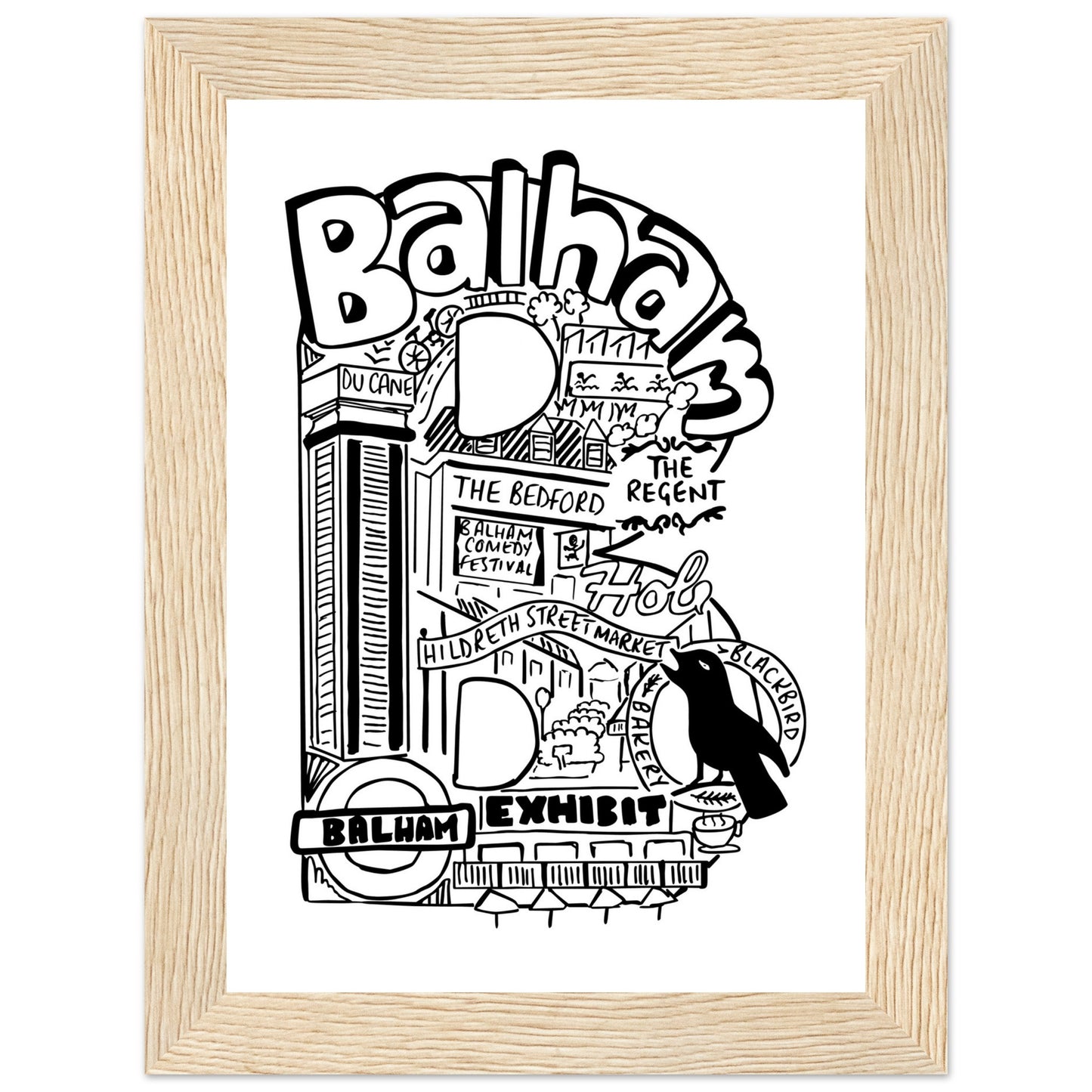 Framed Balham Print