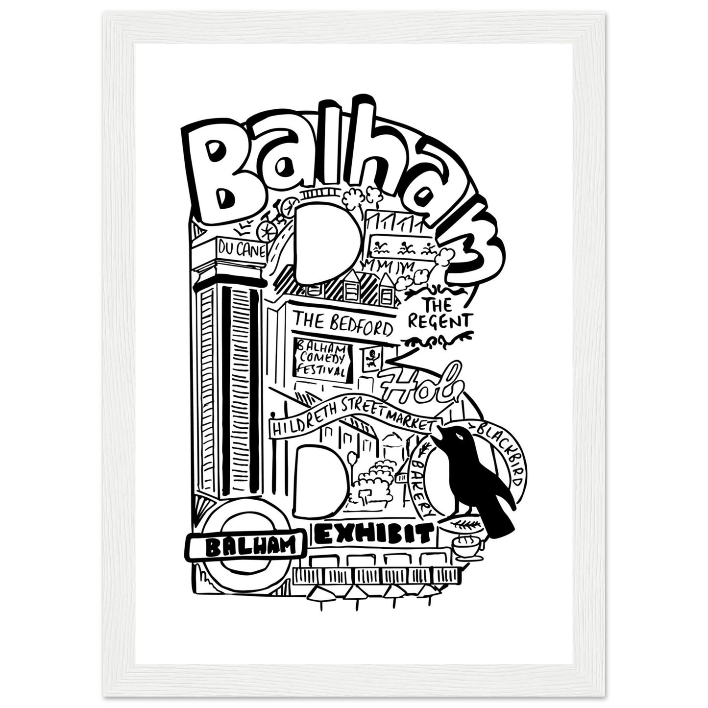 Framed Balham Print