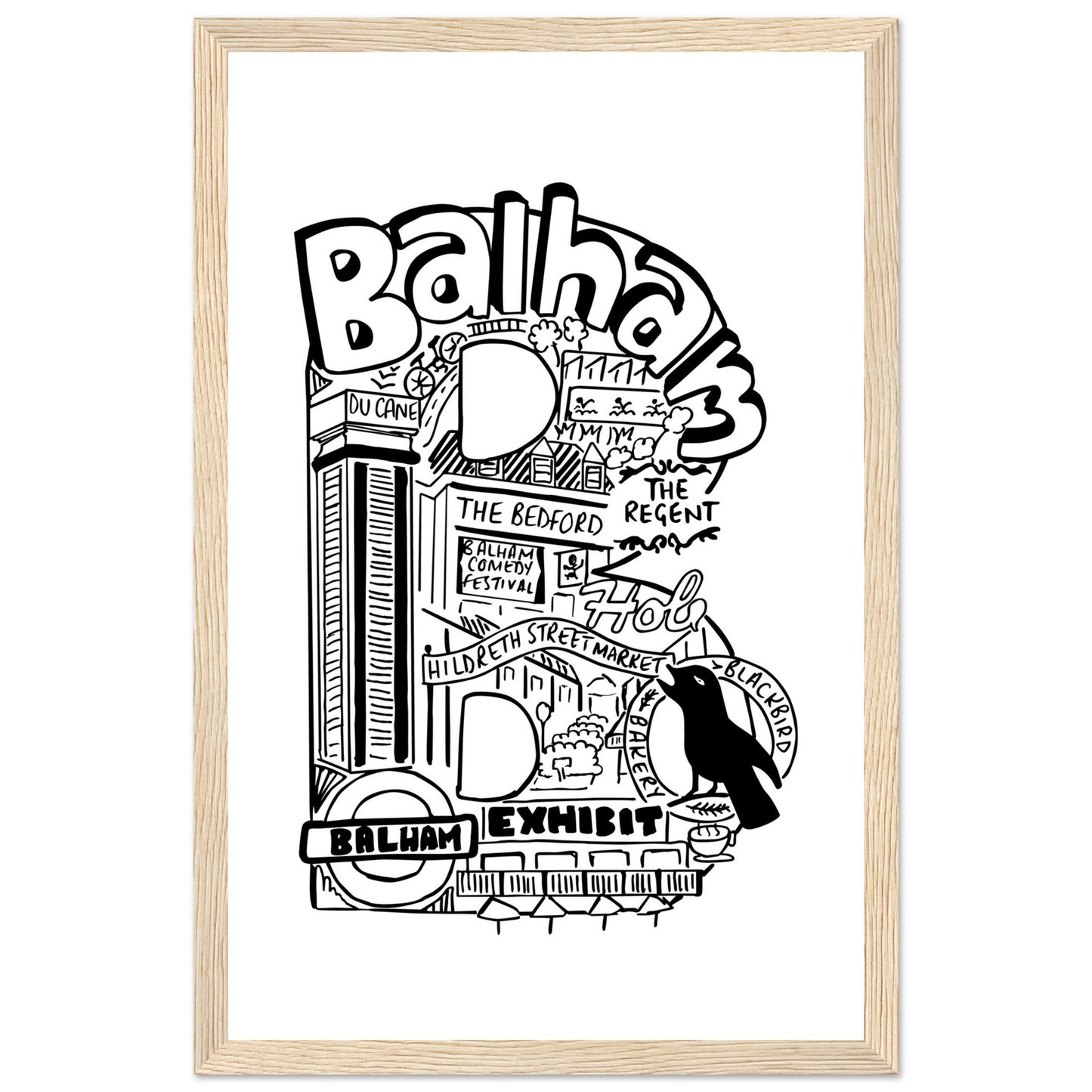 Framed Balham Print