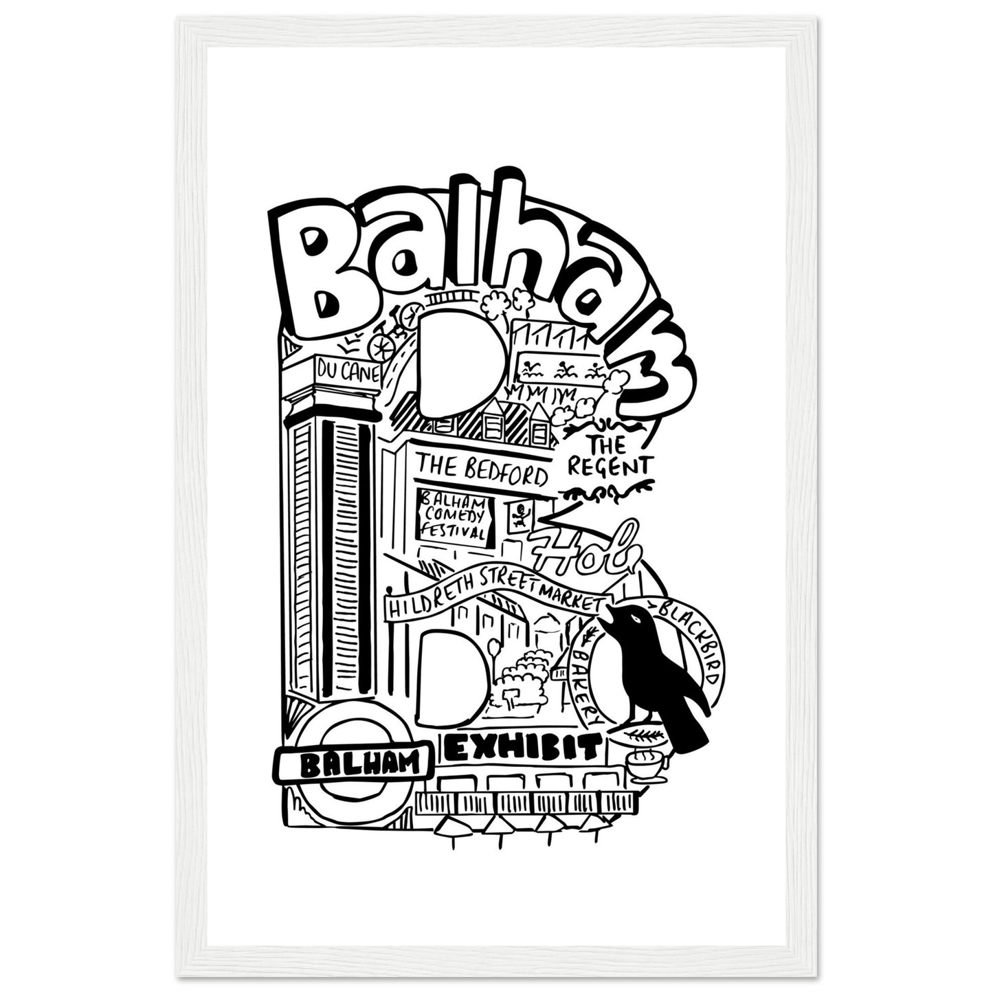 Framed Balham Print