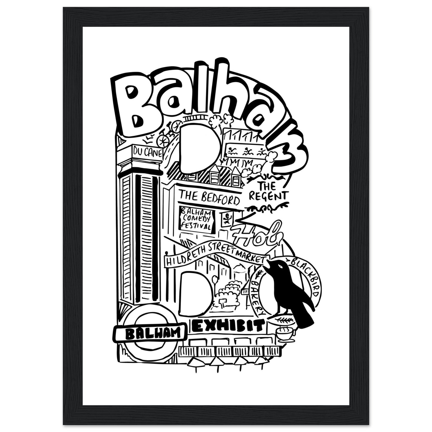 Framed Balham Print