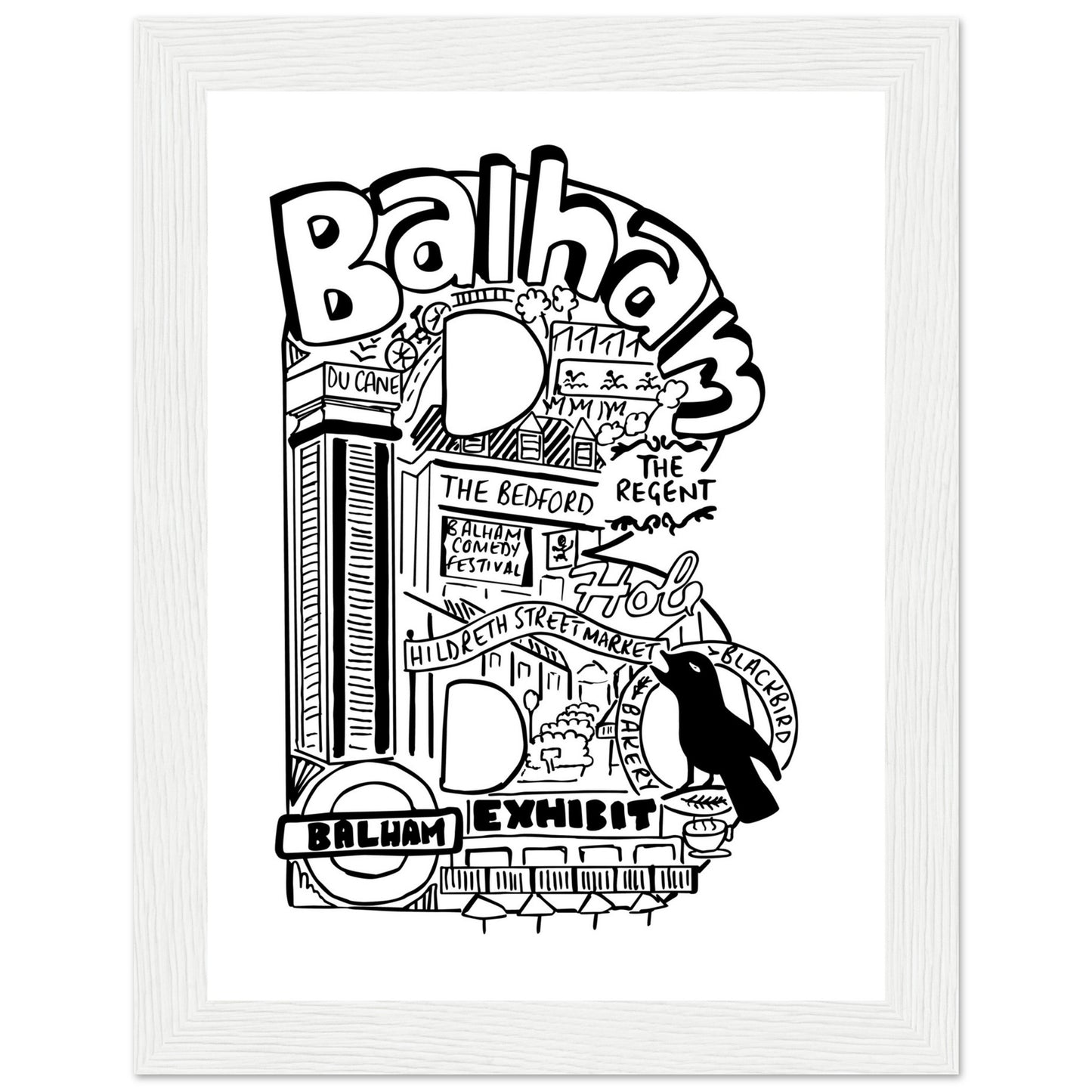 Framed Balham Print